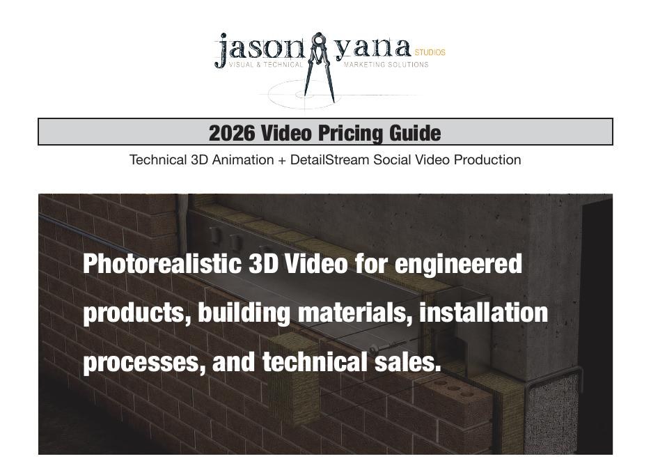 Cover of the Jason Yana Studios 2026 Video Pricing Guide